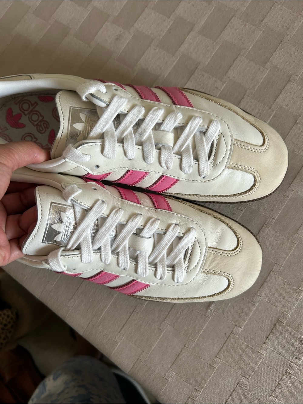 Adidas Samba OG Lucid Pink Sneakers - Cloud White/Rose Pink - Picture 15 of 15